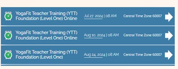 Yoga Timing Schedule